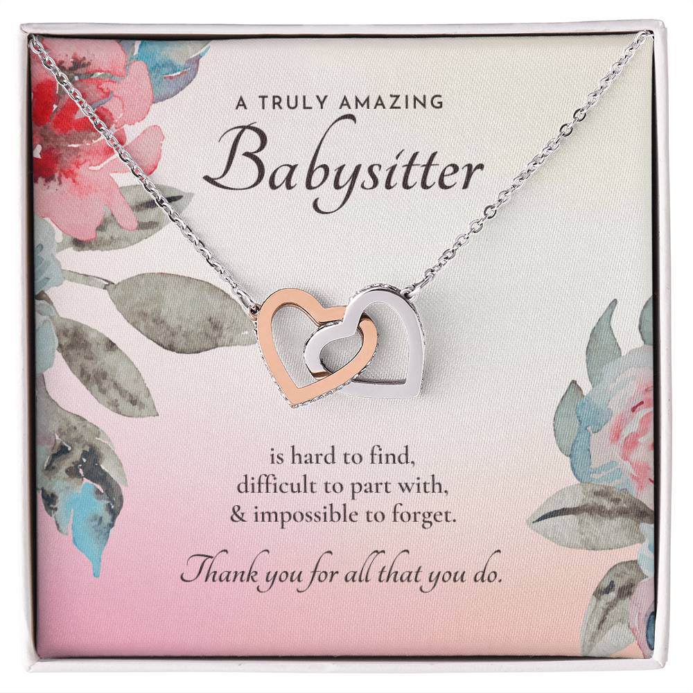 NANNYN~2 Interlocking Hearts Necklace