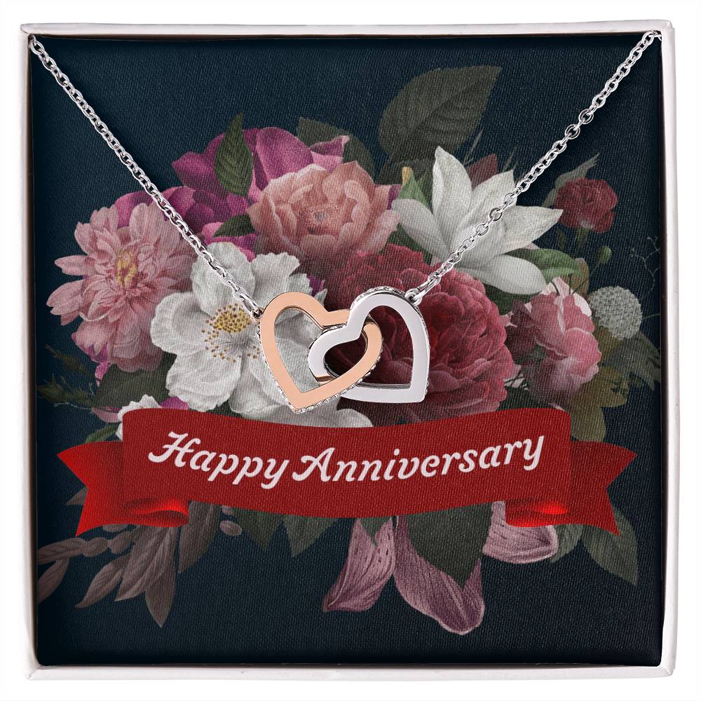 Happy Anniversary - Interlocking Hearts Necklace