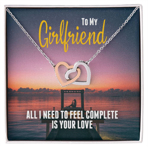 Perfect Gift For Girlfriend - Interlocking Hearts Necklace