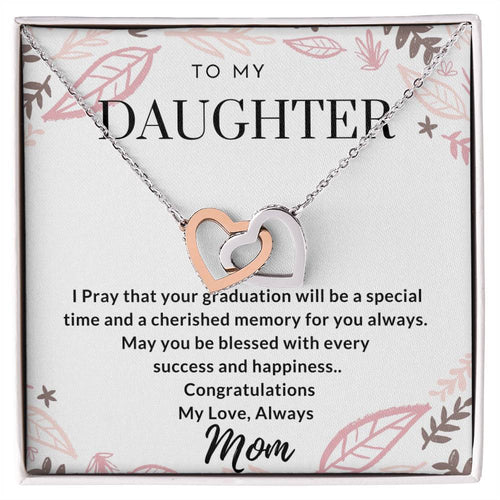 Graduation Gifts For Daughter Interlocking Hearts Necklace