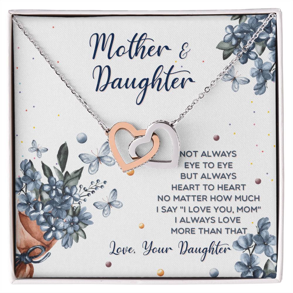 Interlocking Hearts Mother And Daughter Not Always Eye To Eye Interlocking Hearts Necklace