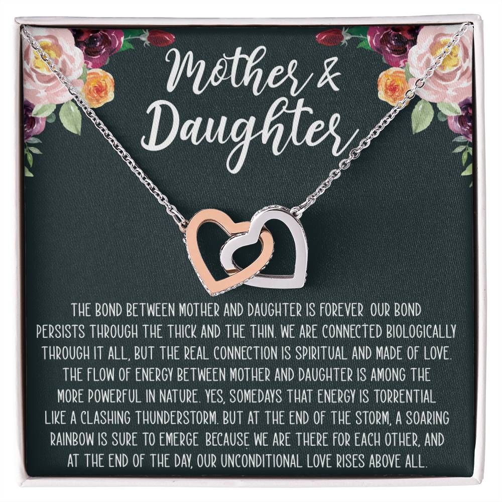 Mother & Daughter Interlocking Hearts Necklace