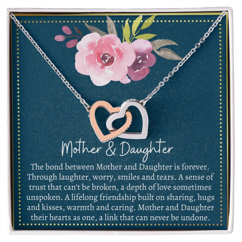 Mother & Daughter Interlocking Hearts Necklace