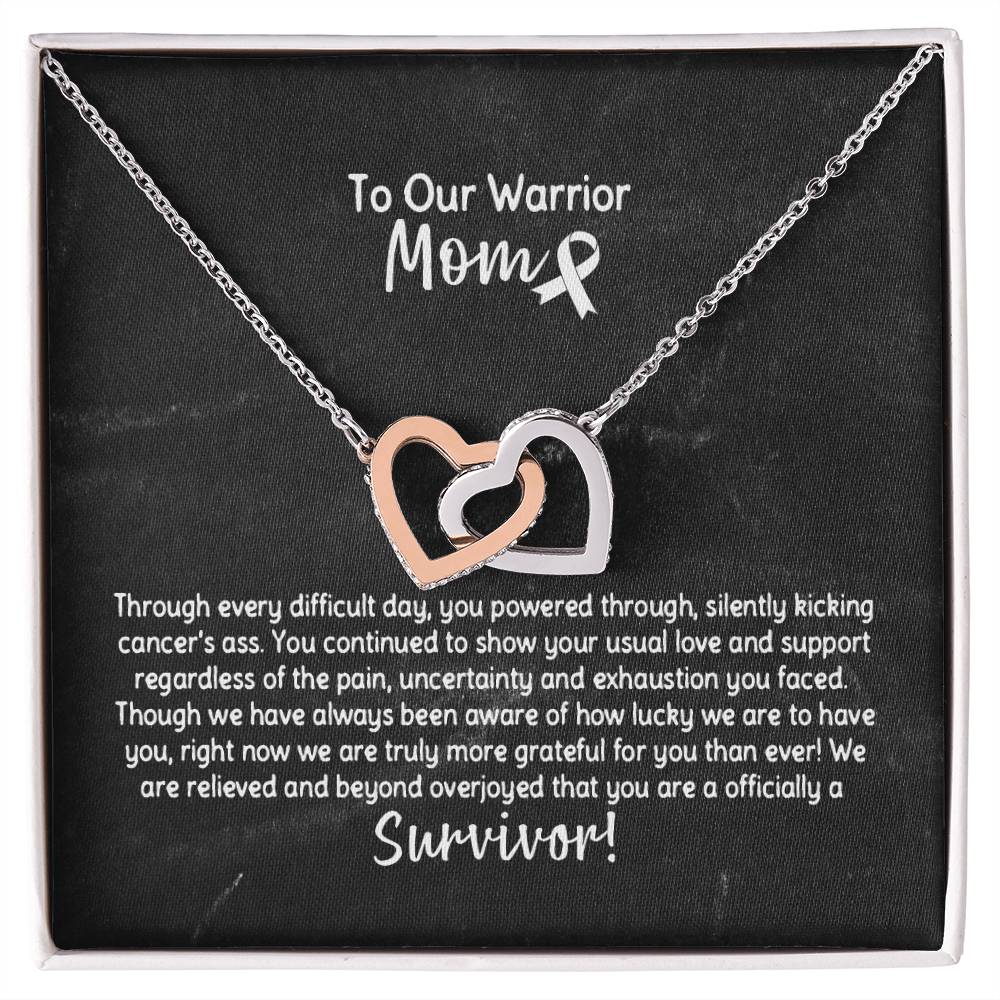 Mom Cancer Survivor Necklace From All Of Us Interlocking Hearts Necklace