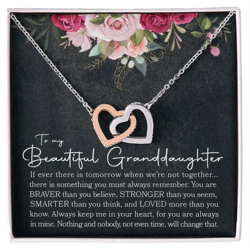 Interlocking Hearts - To Granddaughter Interlocking Hearts Necklace