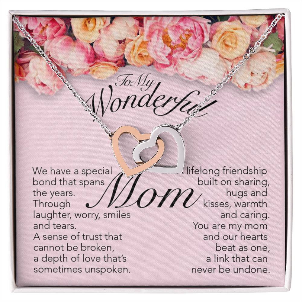 Wonderful Mom Interlocking Hearts Necklace