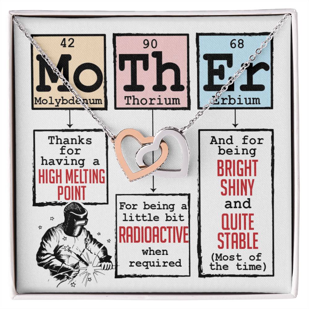 Gift For Mom- Interlocking Heart Necklace Interlocking Hearts Necklace