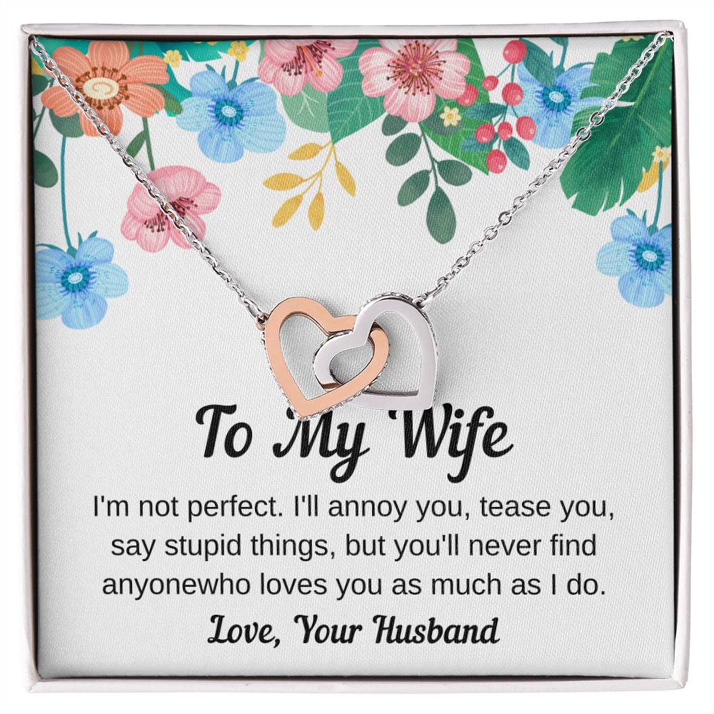 Best Gift For Wife On Anniversary Interlocking Hearts Necklace