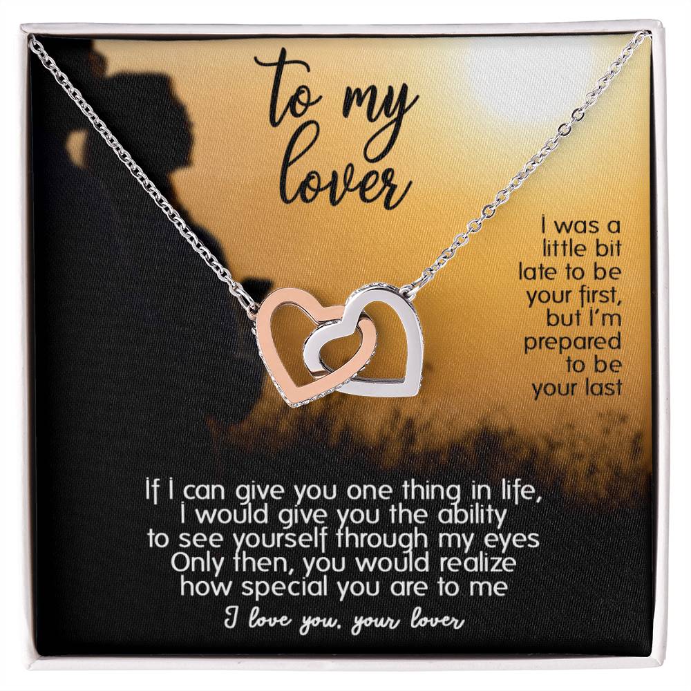 Unique Lover'S Gift - Two Hearts Necklace Interlocking Hearts Necklace