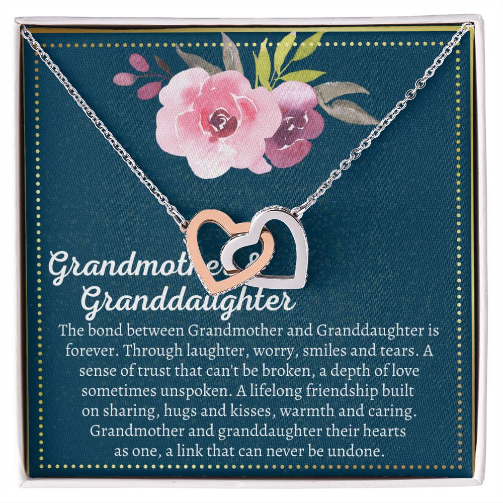 Granadmother & Grandaughter Interlocking Hearts Necklace