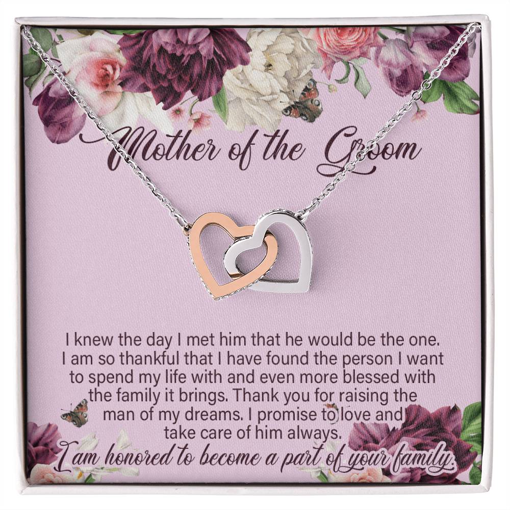 Mother Of The Groom Gift From Bride Mother Of The Groom Interlocking Heart Necklacepersonalized Gift For Mother Of The Groom Wedding Gift Interlocking Hearts Necklace