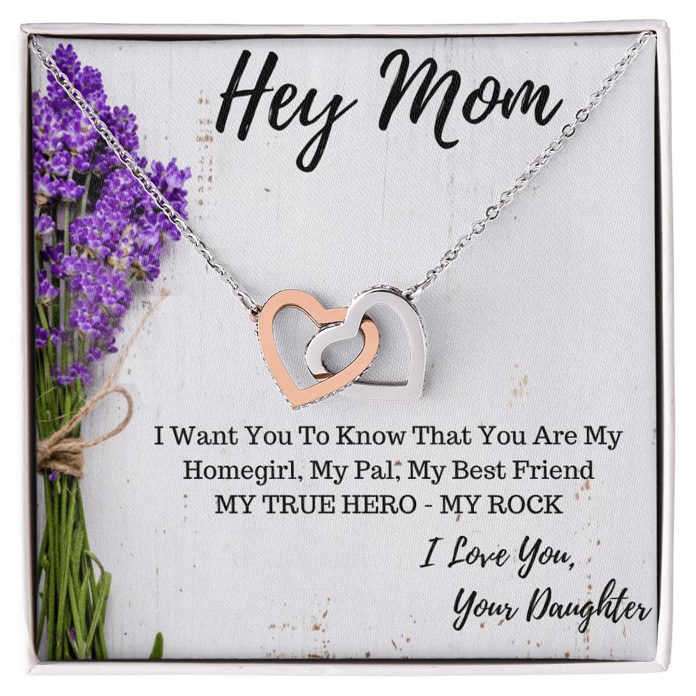 Mother & Daughter Gift For Mom Gift For Mothers Day Interlocking Hearts Necklace