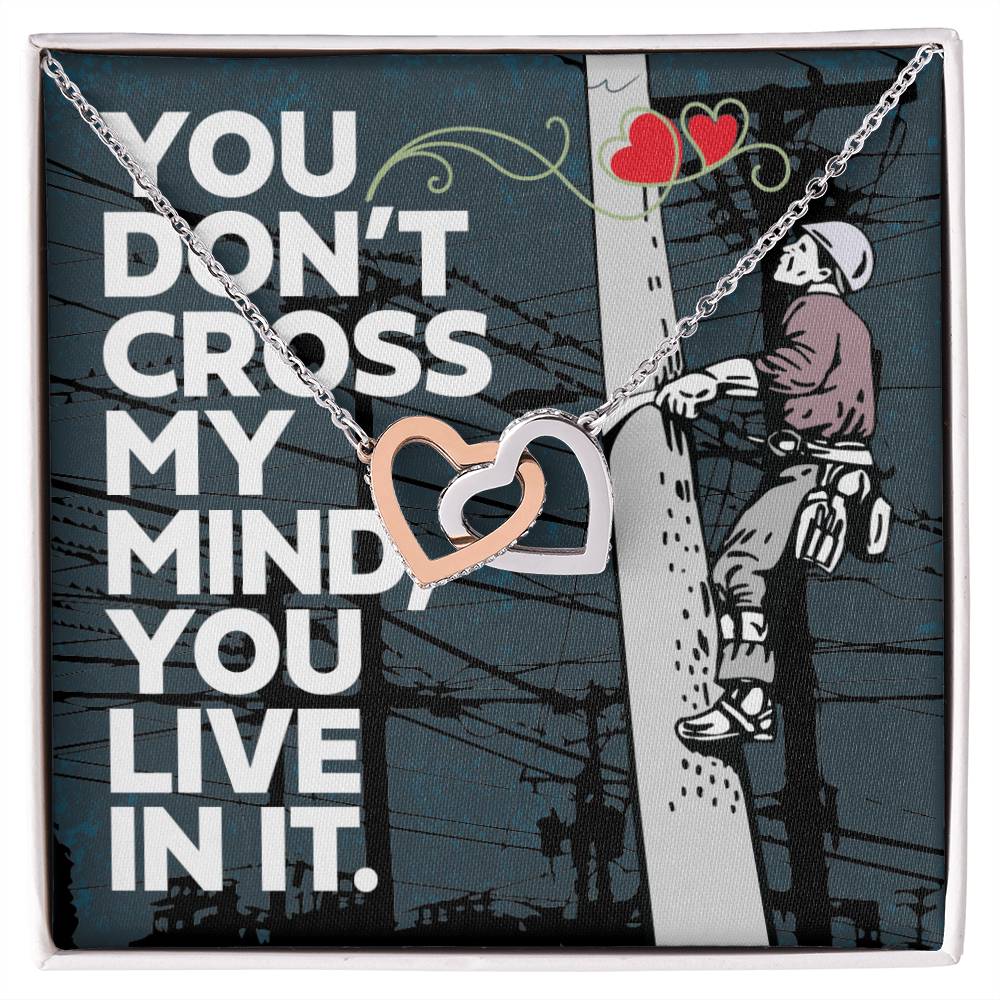 Lineman'S Girlfriend - Interlocking Heart Necklace Interlocking Hearts Necklace