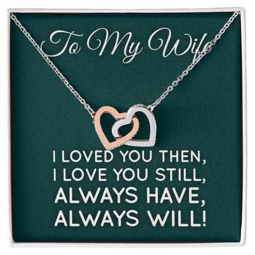 I Love You Interlocking Hearts Necklace
