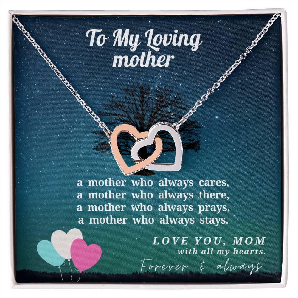Best Gift For Loving Mother - Best Gift For Christmas Interlocking Hearts Necklace