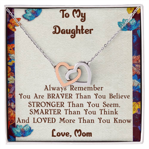 Mother & Daughter Necklace Interlocking Hearts Necklace