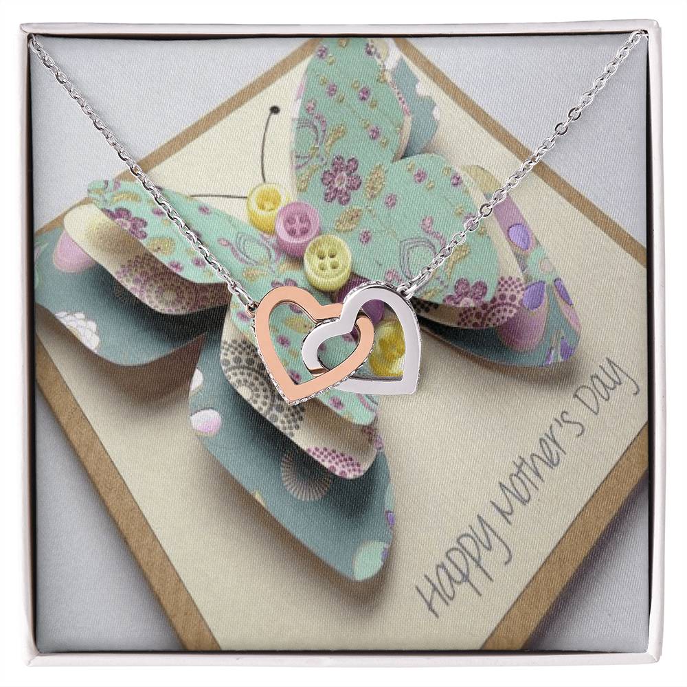 To My Mother My Everything Interlocking Hearts Necklace