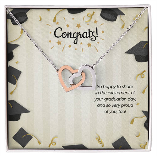 Happy Graduation - Interlocking Hearts Necklace
