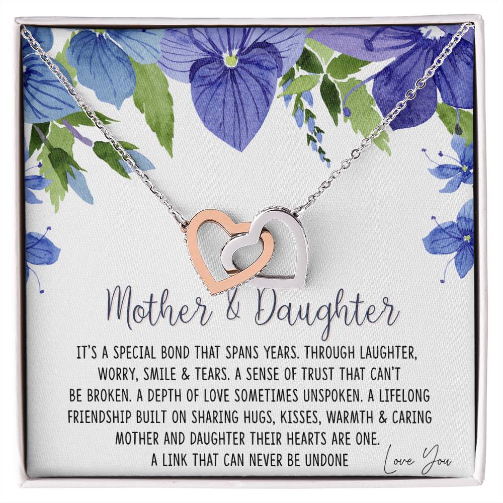 Mother Daughter Necklace Mom Gift Mother'S Day Gift Daughter Gift Jewelry For Mom Interlocking Hearts Necklace