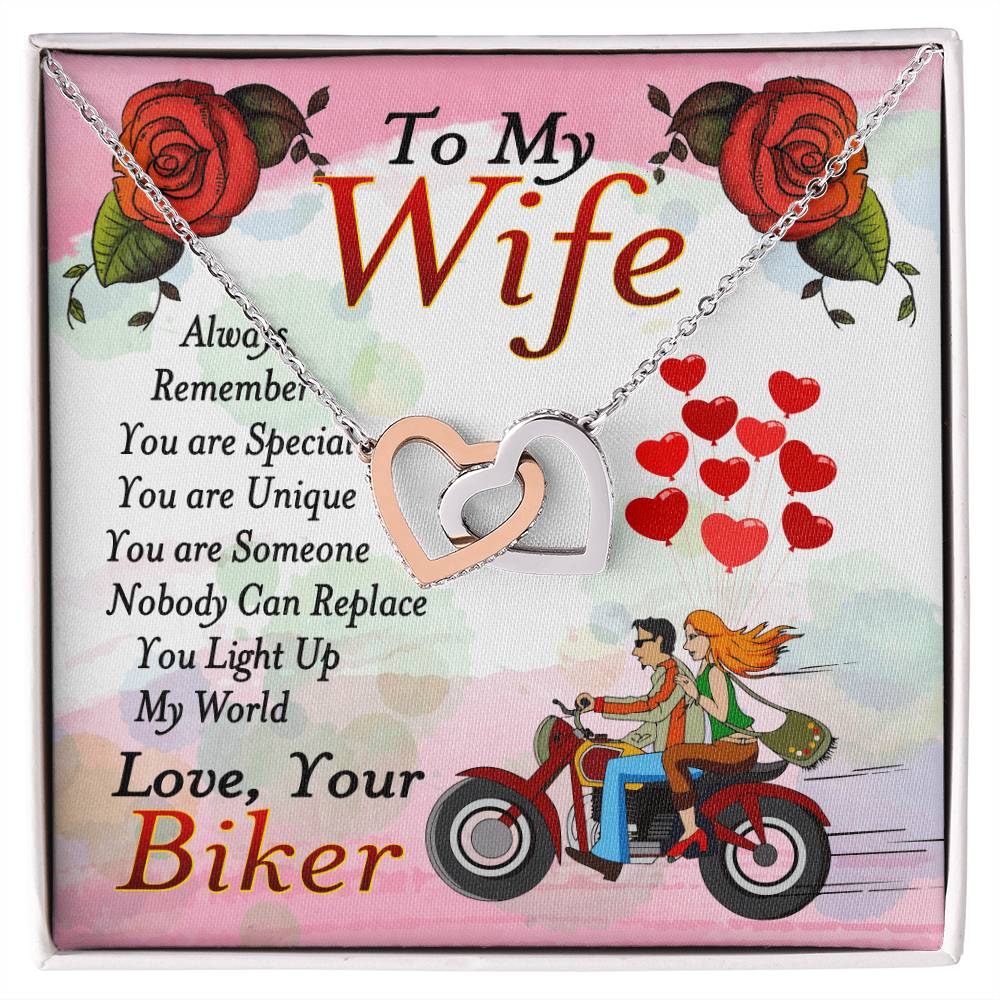 Biker'S Wife - Interlocking Heart Necklace Interlocking Hearts Necklace