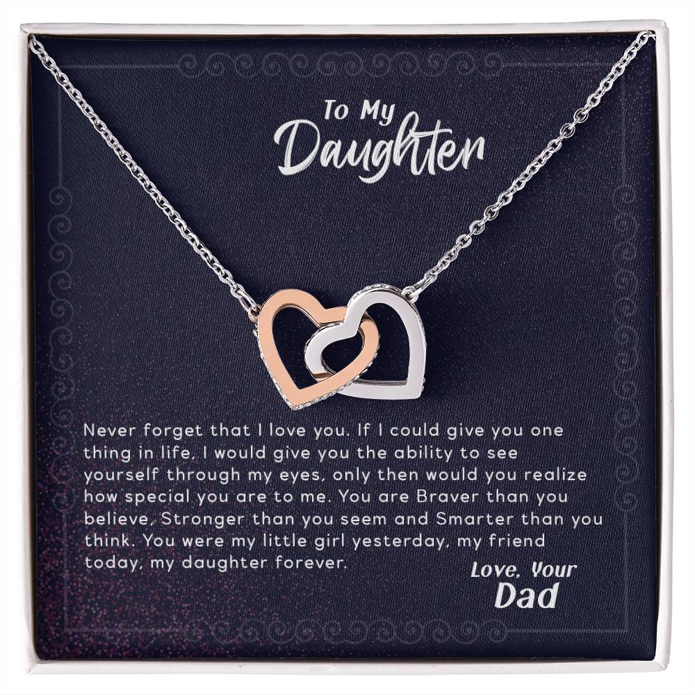See Yourself Through My Eyes - Interlocking Hearts Necklace