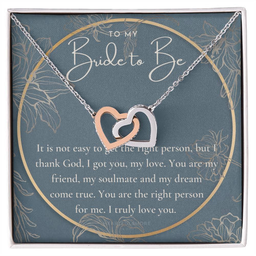 Engagement Gift For Bride To Be Future Wife Necklace Bride To Be Necklace Gift For Bride Sentimental Gift For Future Bride Fiance Gift Interlocking Hearts Necklace