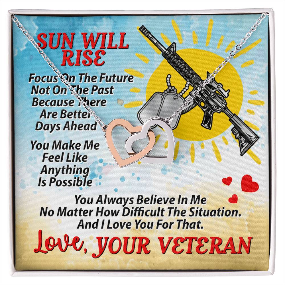 Veteran'S Girl - Interlocking Necklace Interlocking Hearts Necklace