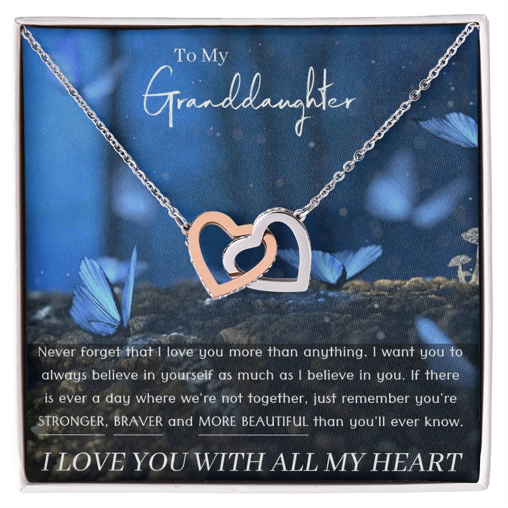 Granddaughter Necklace Interlocking Hearts Necklace