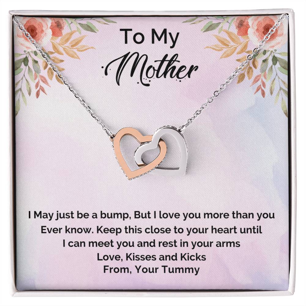 Mother'S Day Perfect Gift For Mom Interlocking Hearts Necklace
