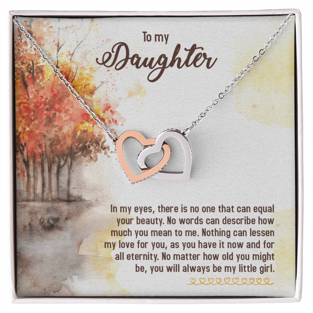 Interlocked Hearts Necklace - For Daughter Interlocking Hearts Necklace