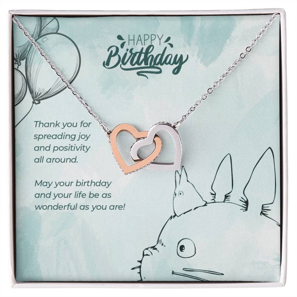 Joy And Positivity! Interlocking Hearts Necklace