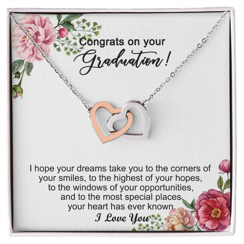 Graduation Gift For Girls Graduation Day - Necklace Interlocking Hearts Necklace