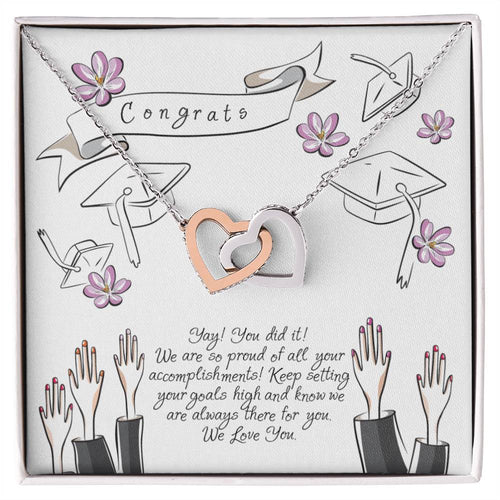 Graduation Gift For Senior 2021 Interlocked Hearts Necklace Interlocking Hearts Necklace