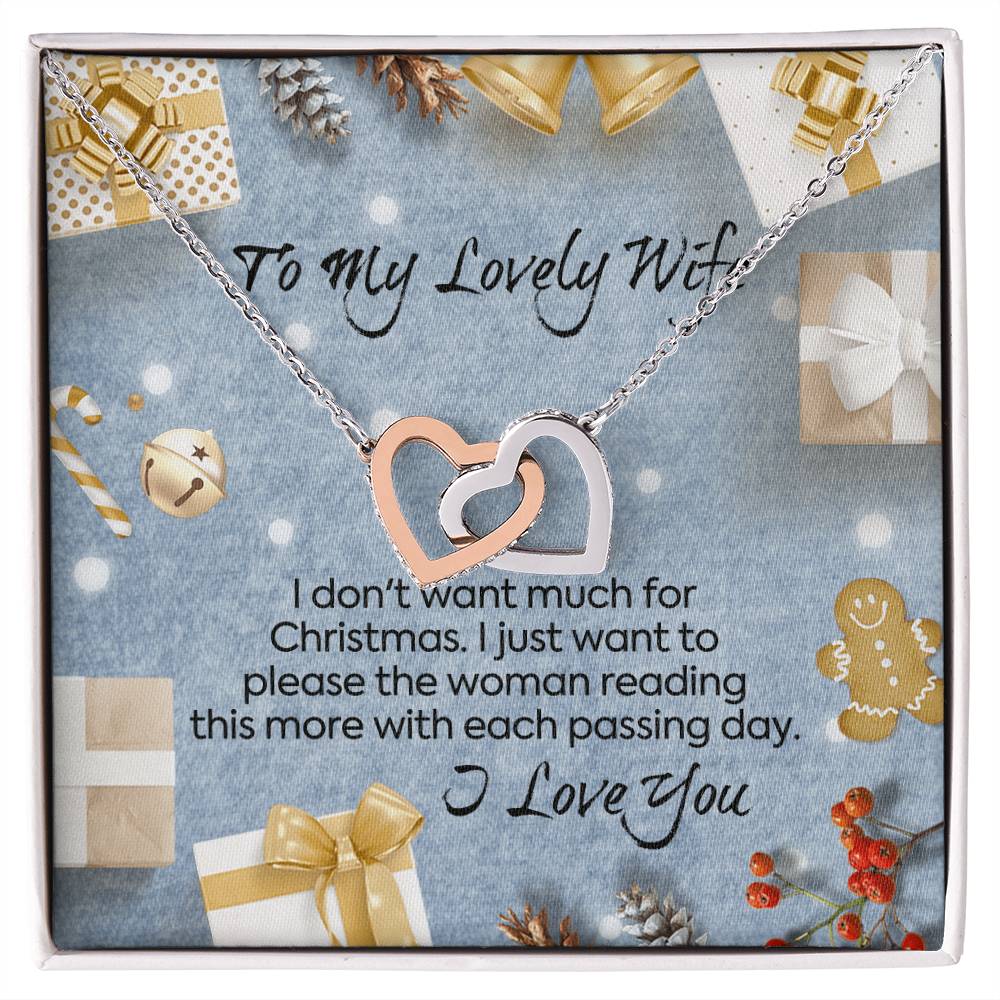 Wife Dancing Love Necklace Christmas Gift From Husband Interlocking Hearts Necklace