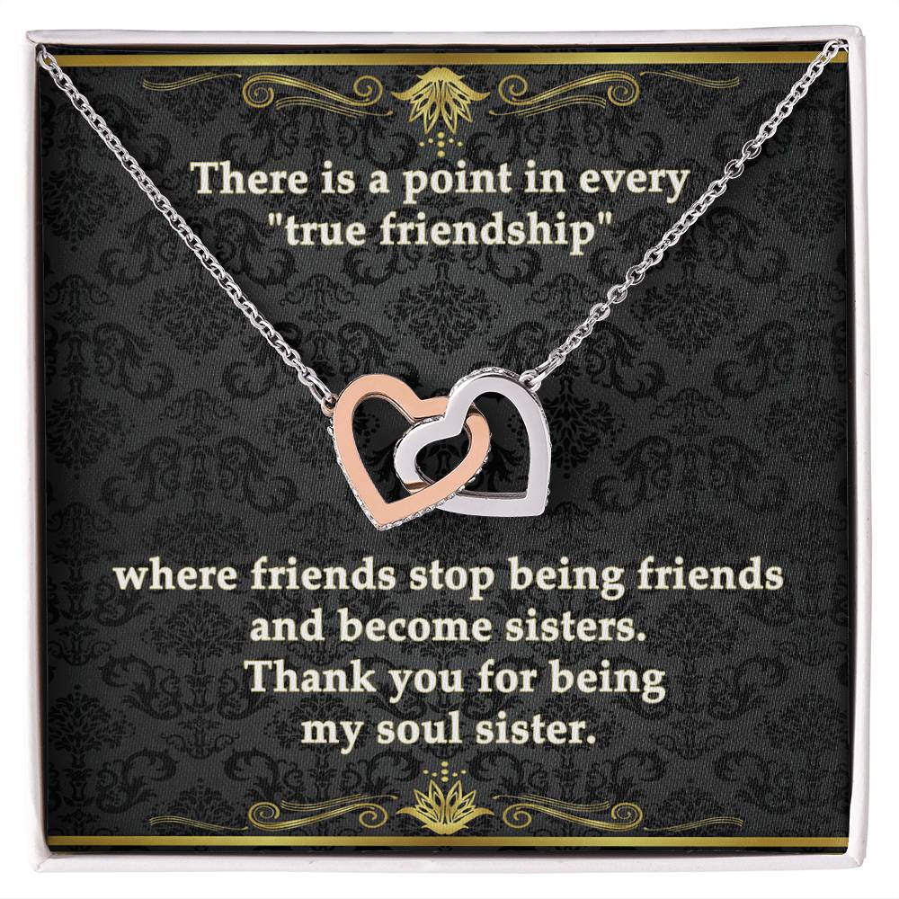 Interlocking Hearts Necklace - Eudora Collection