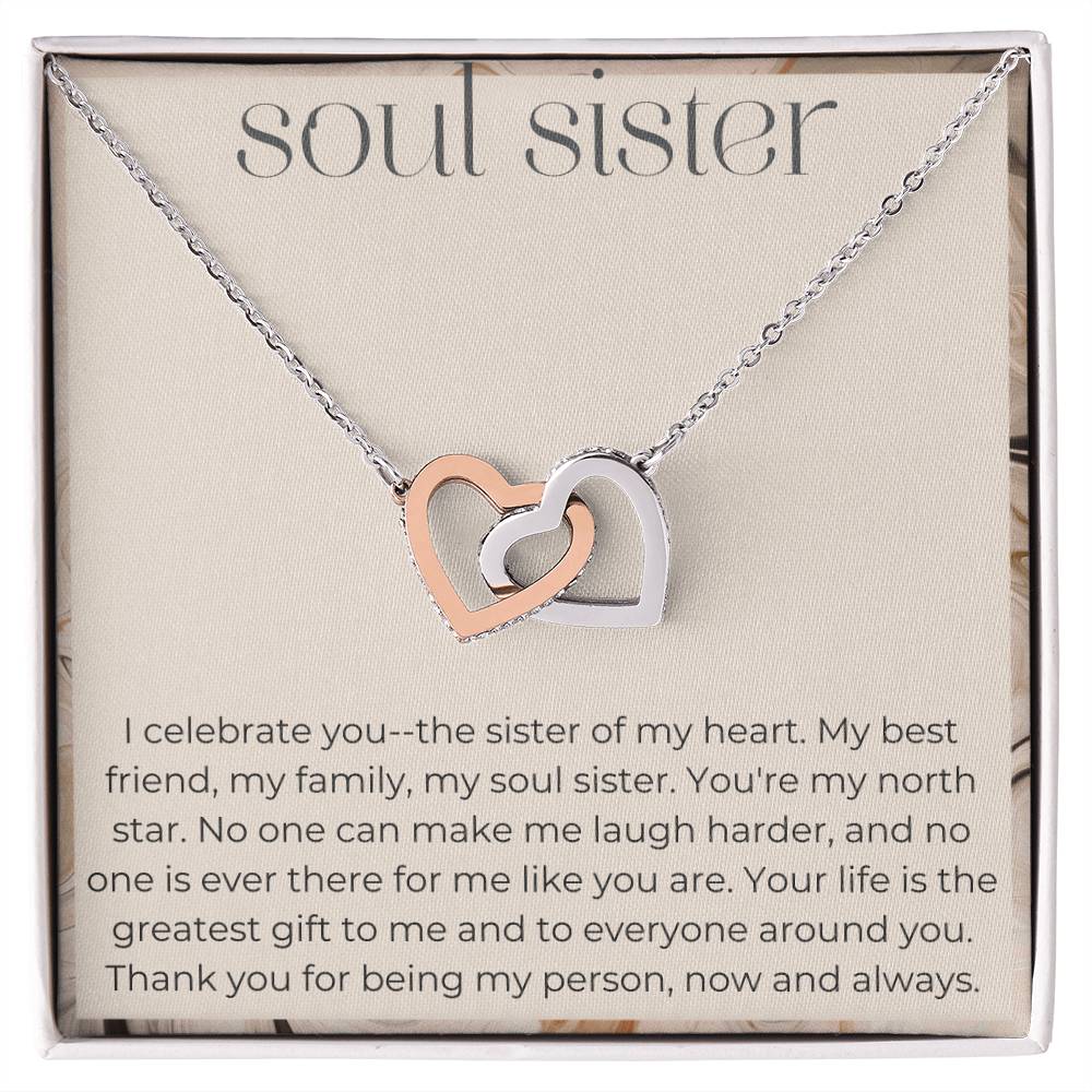 Soul Sister Interlocking Hearts Necklace