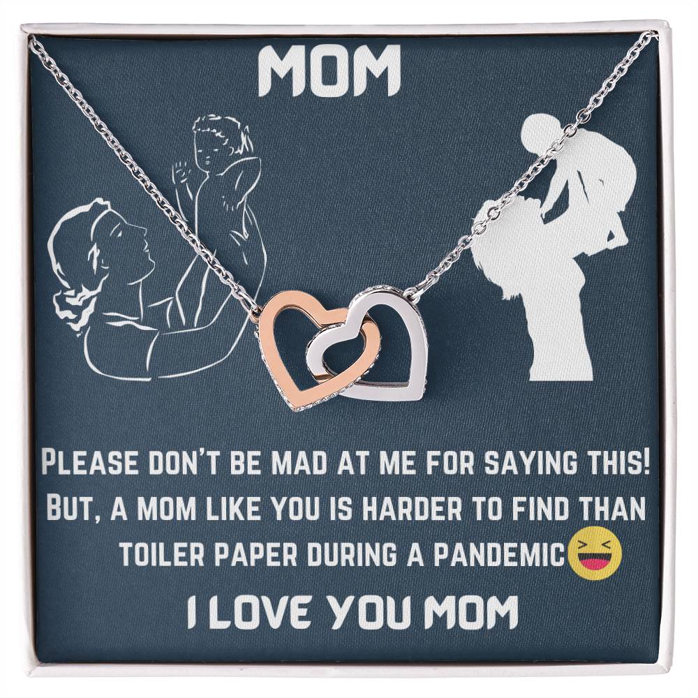 Interlocked Hearts Necklace For Mom Interlocking Hearts Necklace