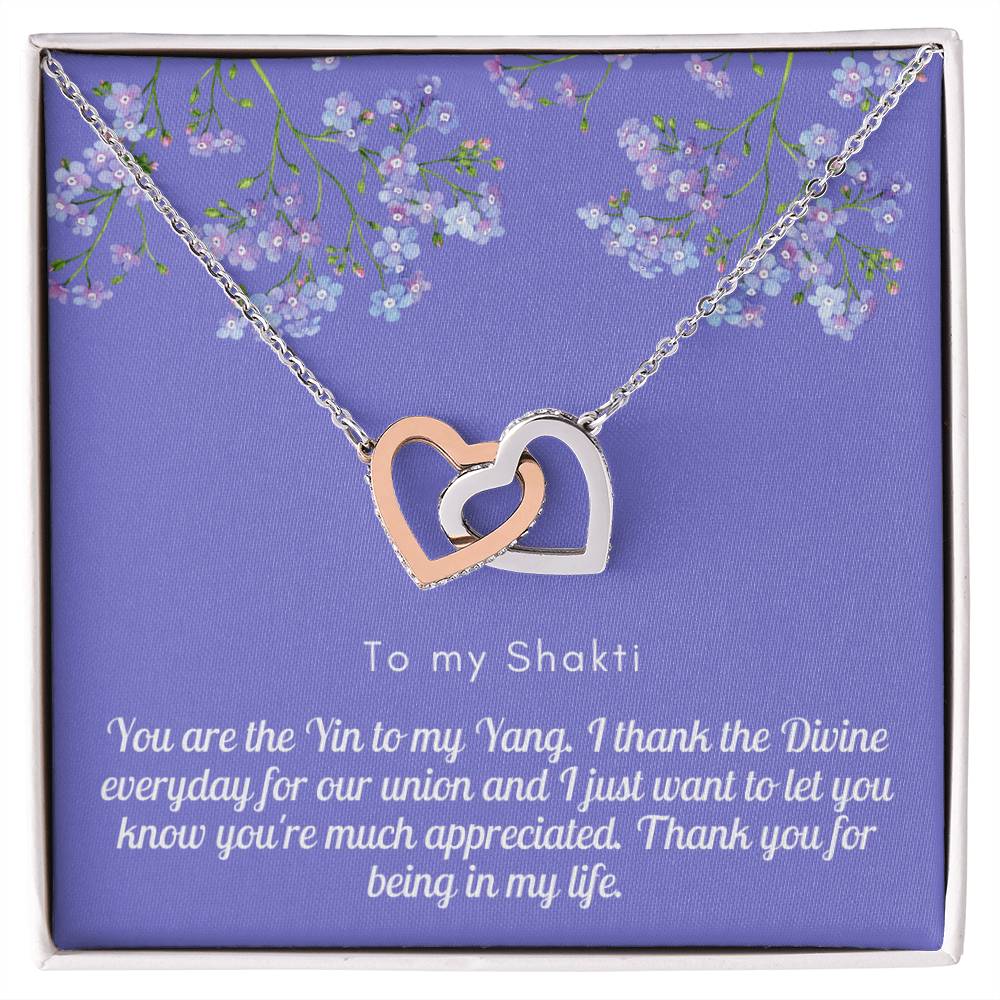 Light Shakti-Less Likely Interlocking Hearts Necklace