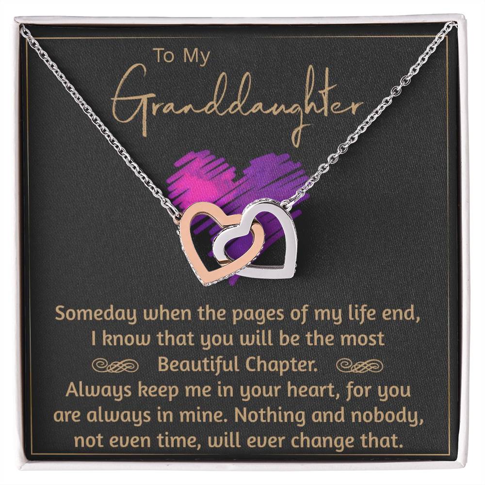 Granddaughters - Beautiful Chapter - Necklace Interlocking Hearts Necklace