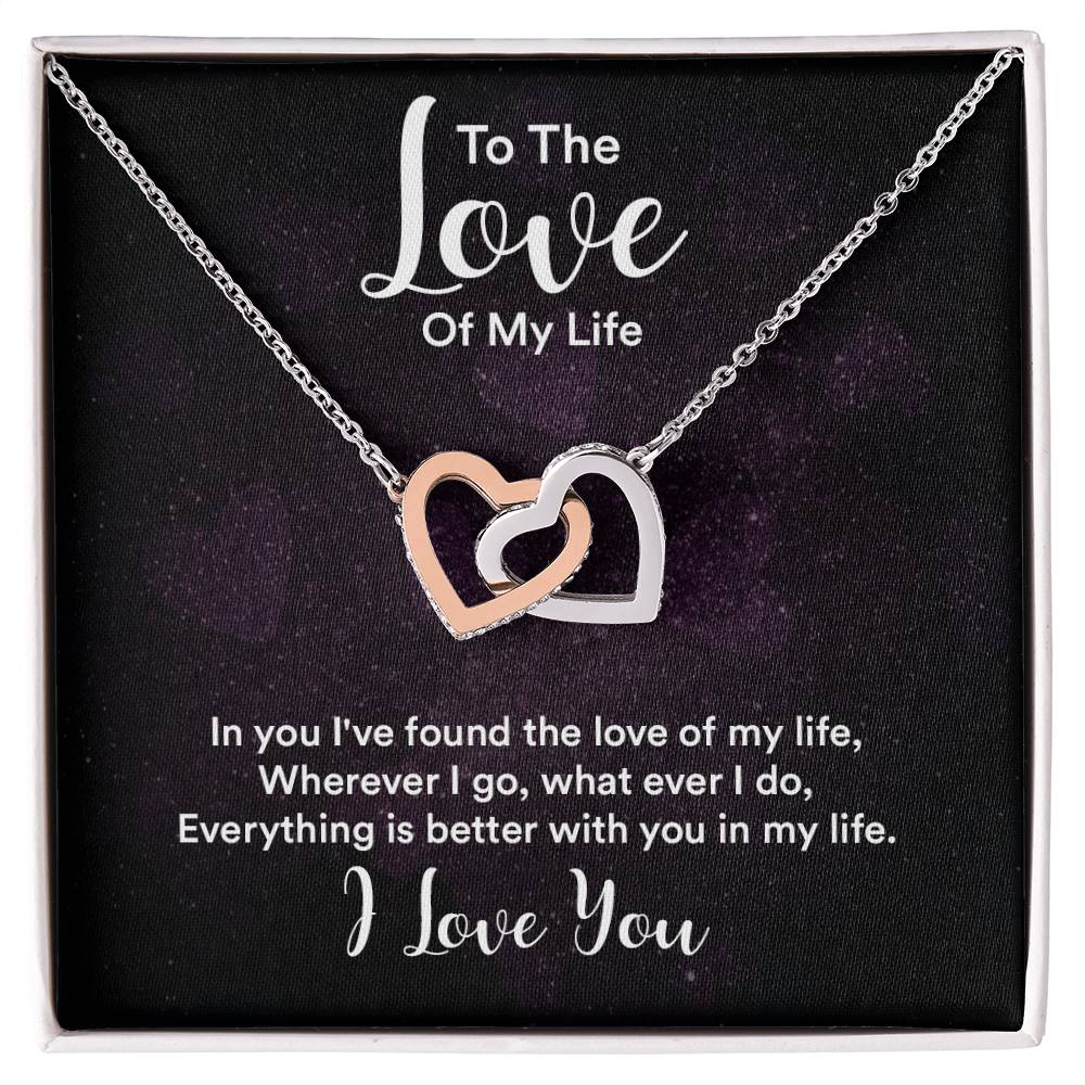 To My Beautiful Girlfriend Love Knot Necklace Anniversary Gift For Girlfriend Christmas Girlfriend Gift Gift For Girlfriend Interlocking Hearts Necklace
