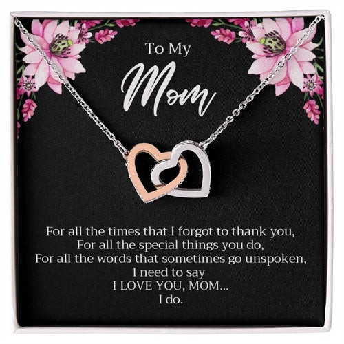 Interlocking Heart Necklace For Mom Interlocking Hearts Necklace