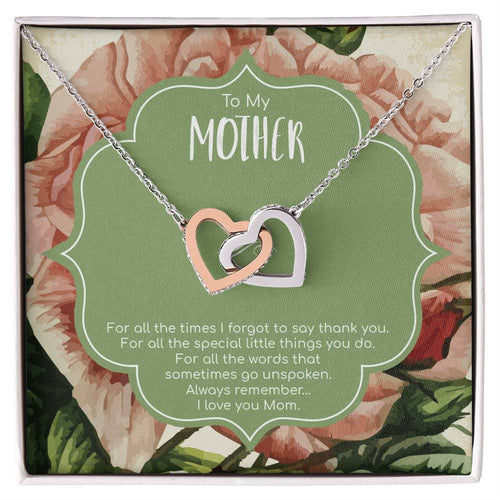 Interlocking Hearts Necklace For Mother