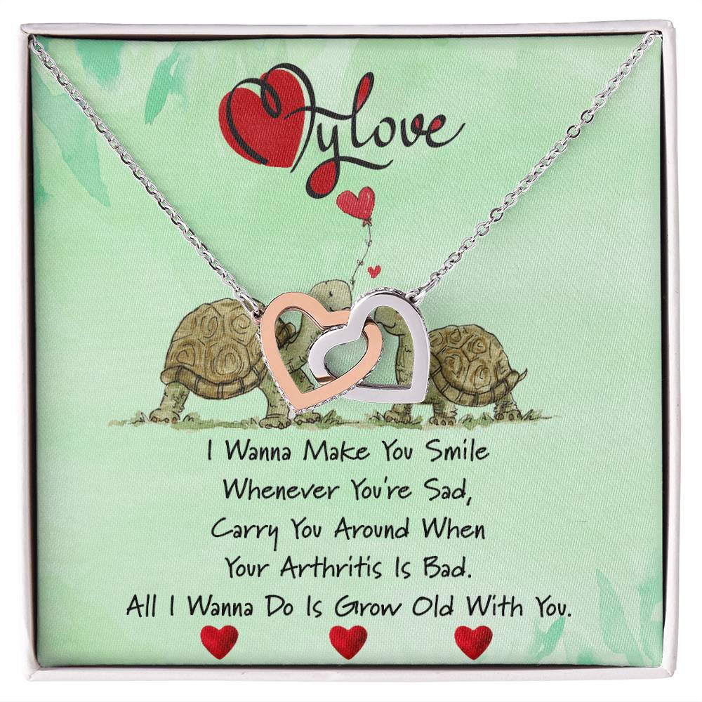 To My Love Gift For Her Valentines Gift Valentines Necklace Gift For Her I Love You Necklace Interlocking Hearts Necklace