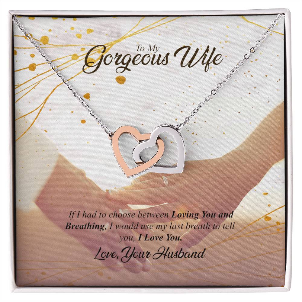 My Georgeous Wife - Interlocking Hearts Necklace