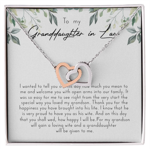 To My Granddaughter-In-Law Gift I Wanted To Tell You Interlocking Hearts Necklace