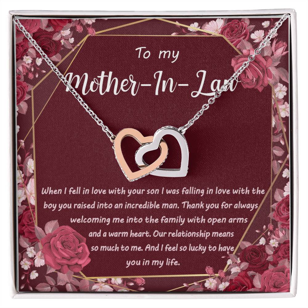 Forever Love - To My Mother-In-Law Necklace Interlocking Hearts Necklace