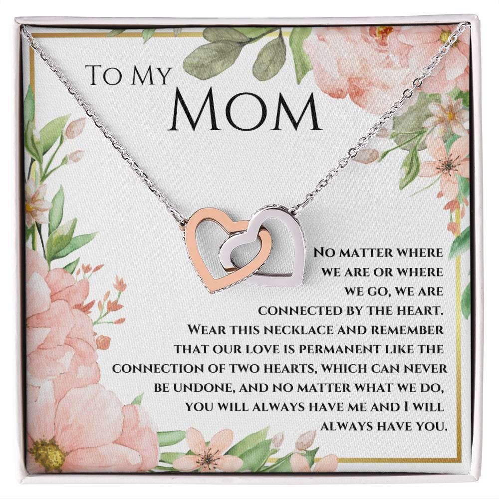 To My Mom - The Greatest Of Them All - Necklace Interlocking Hearts Necklace