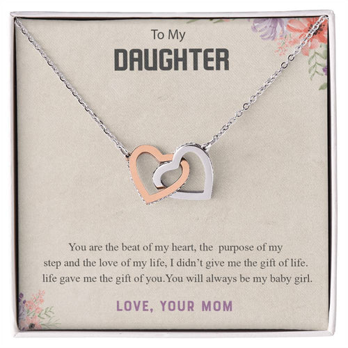 Gift For Daughter From Mom Daughter Mother Necklace Daughter Gift From Mom To My Daughter Daughters Birthday Unique Grown Up Daughter Interlocking Hearts Necklace