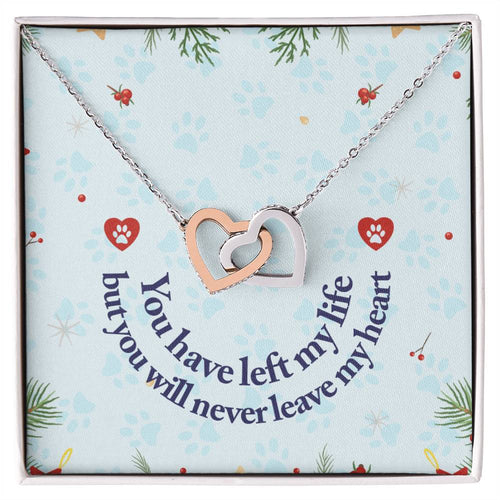 You Have Left My Life But You Will Never Leave My Heart - Interlocking Heart Necklace Interlocking Hearts Necklace