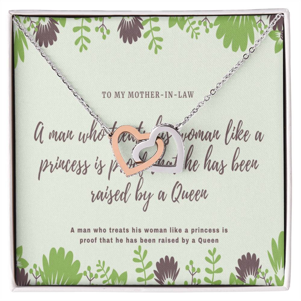 Mother-In-Law Gift Necklace Mother-In-Law Mother-In-Law Gift Mother'S Day Gift For Mother-In-Law Interlocking Hearts Necklace